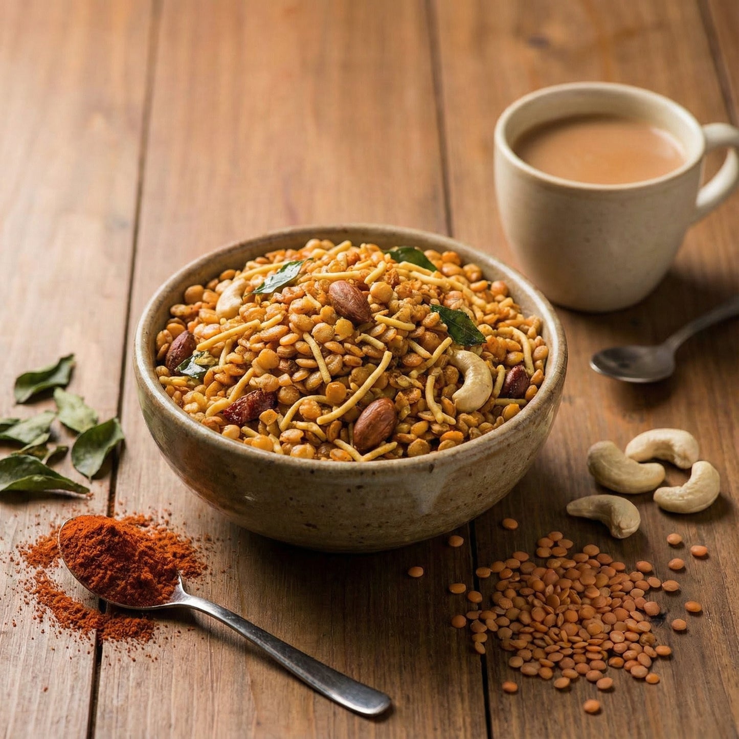 Premium Dal Moth Namkeen | Spicy Masoor & Dry Fruit Mix (Fried in Groundnut Oil)