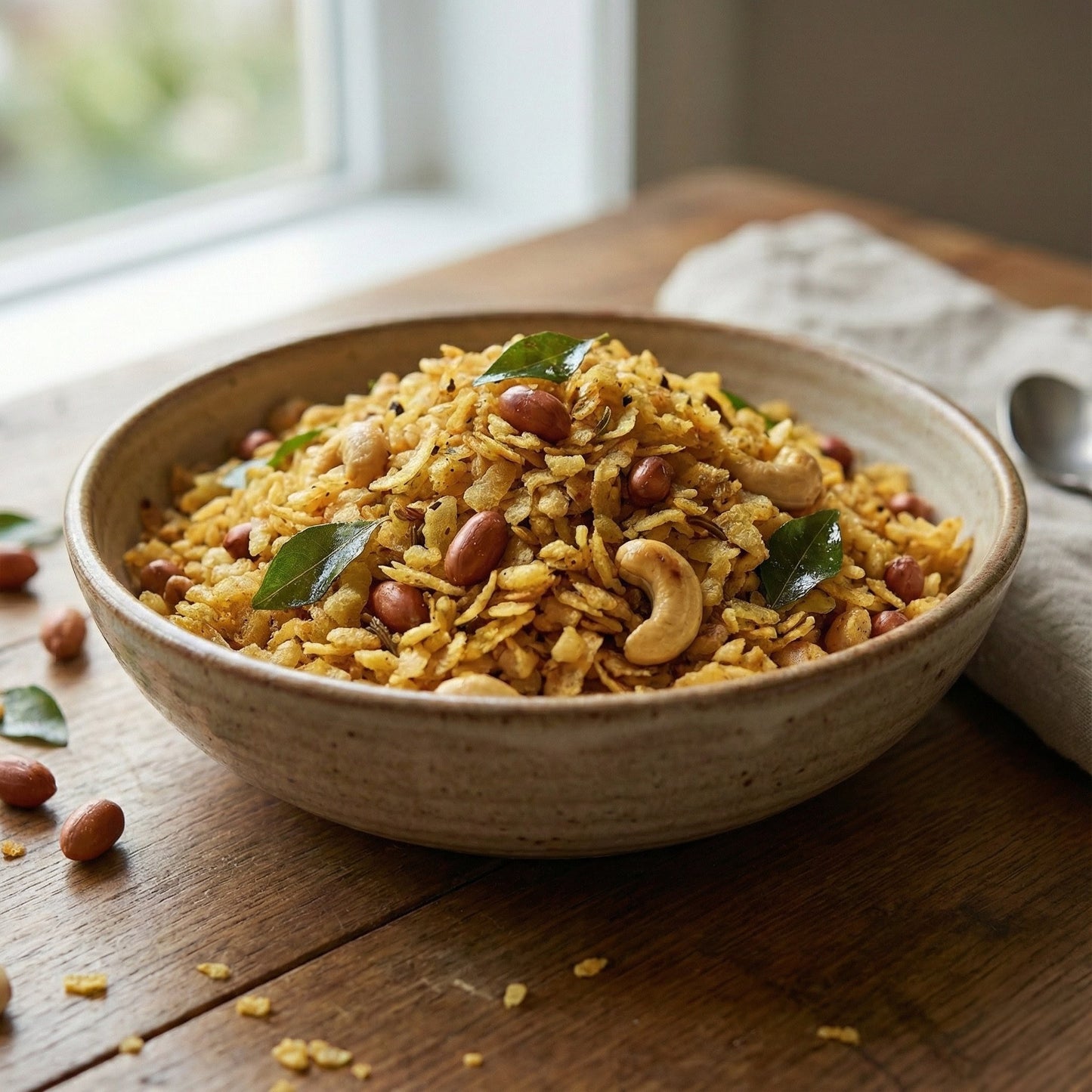 Traditional Fried Poha Chivda | Crunchy Thick Poha & Dry Fruit Mix (Fried in Groundnut Oil)