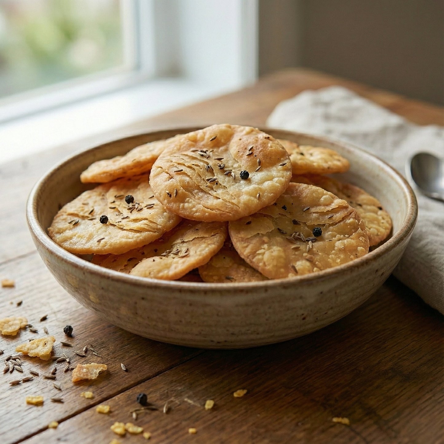 Traditional Milky Farsi Puri | Crispy Tea Time Snack (Made with Milk & Ghee)